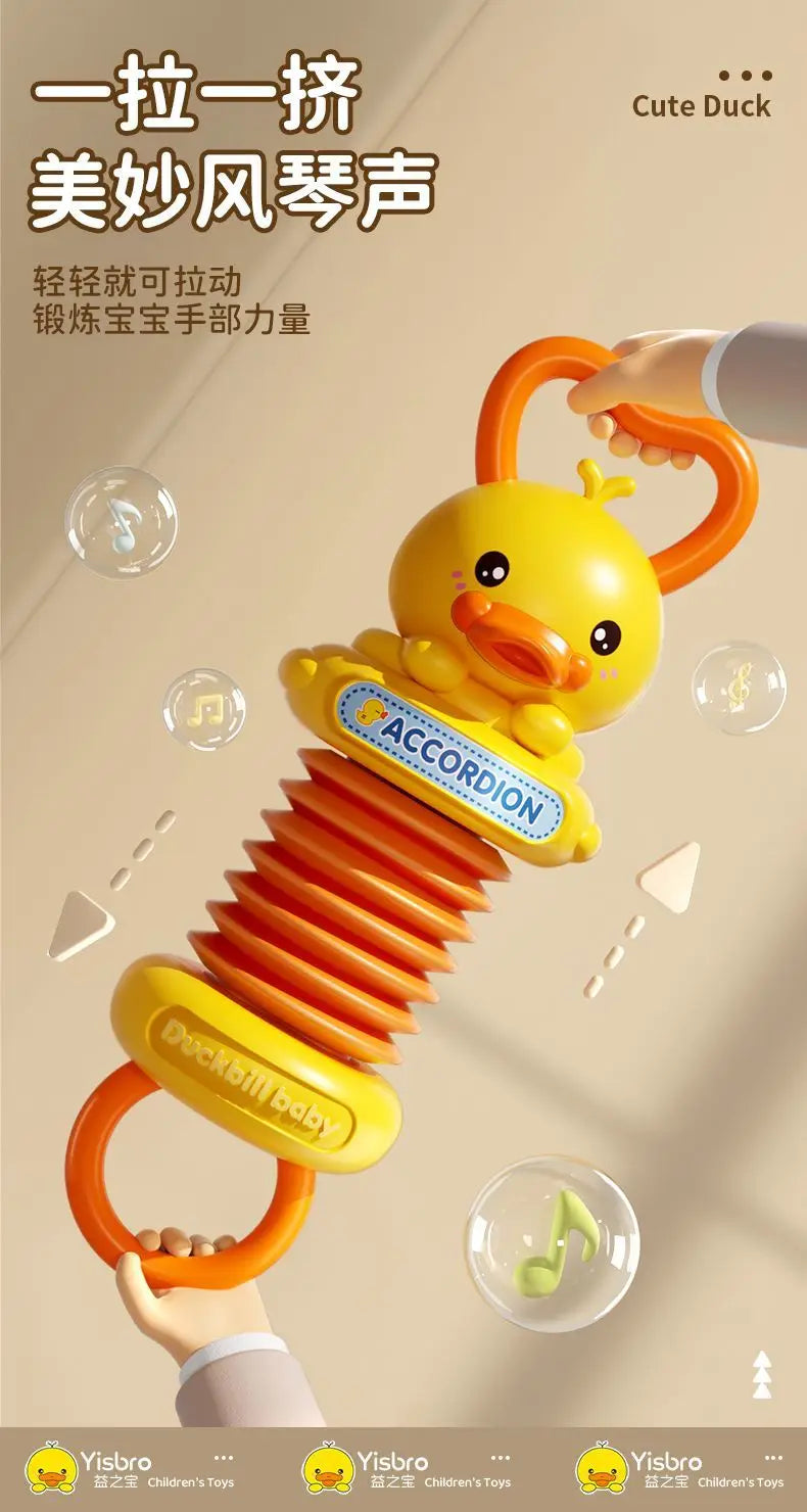 Kids Accordion Toy, Mini Musical Instrument, Early Educational Brain Development, Portable Lightweight for Travel, Birthday Gift
