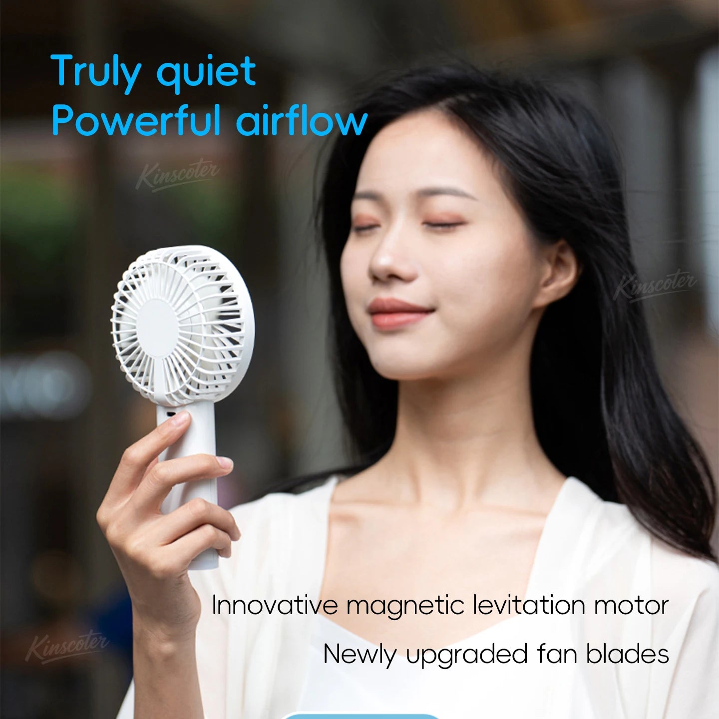 New Handheld Personal Fan Portable Mini USB Hand Fan 3600mAh Rechargeable Mini Fan with Stepless Speed Control Display Nightligh
