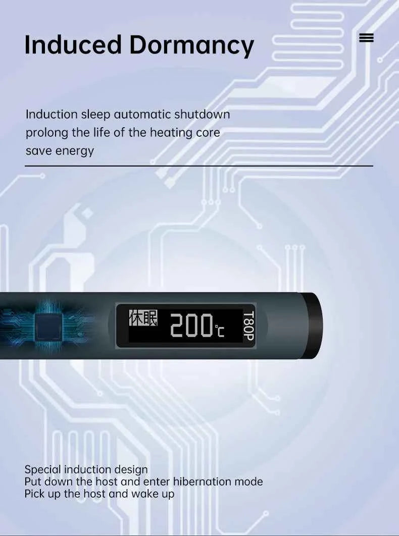 ALIENTEK T80 T80P Soldering iron DC 20V 80-450℃ Adjustable Temperature Precision Repair Station PD 100W Portable Heat Tool