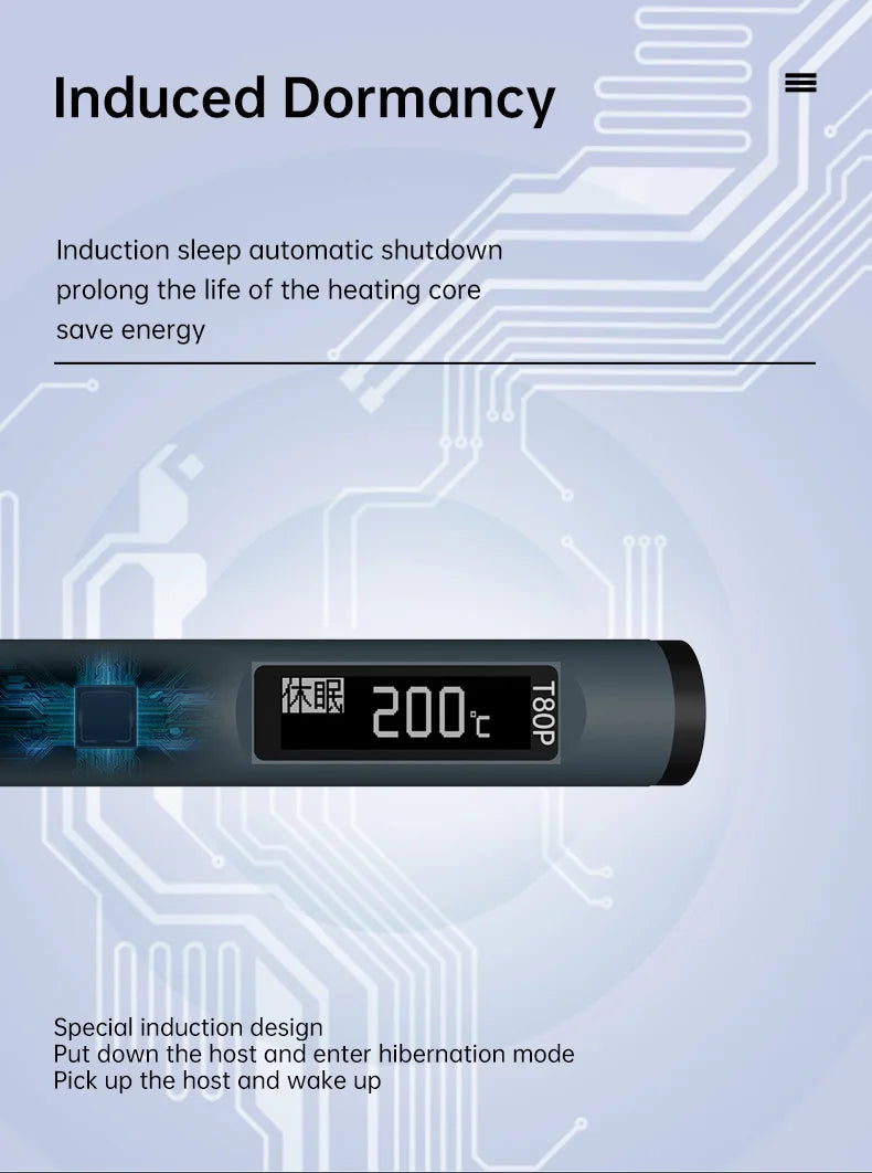 ALIENTEK T80/T80P Electric Soldering Iron Adjustable Temperature 100W Fast Heat Portable Digital Smart Welding Station C210 C245