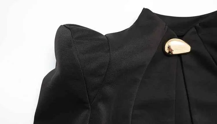 Ahagaga Elegant Women's Mini Dresses Solid Sexy Bodycon Slim Fit Hollow Out Regular Long Flare Sleeve A Line Trend Casual Female