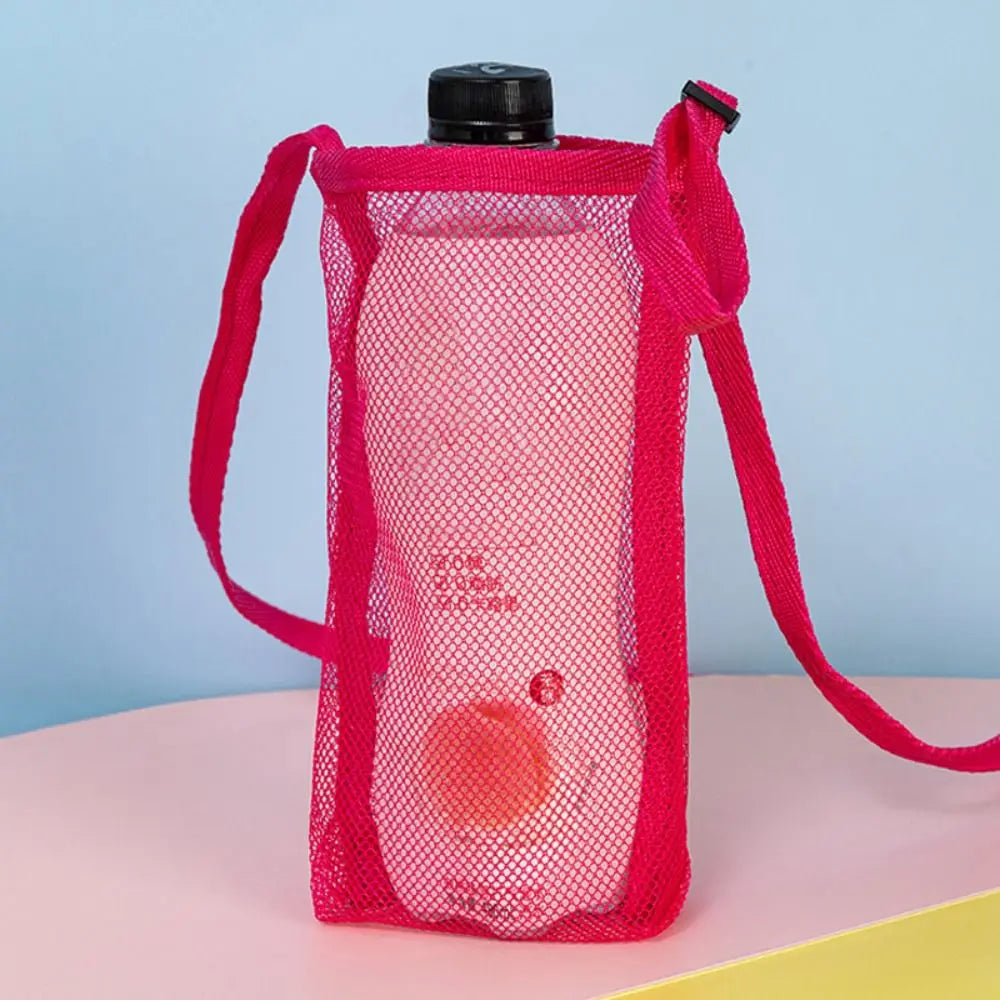 Outdoor Sport Water Bottle Cover Sport Camping Accessories Cup Sleeve Mesh Cup Sleeve Pouch With Strap Cup Accessories