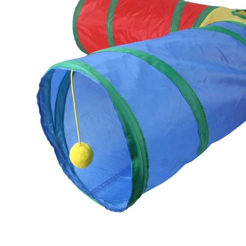 Hot Foldable Cat Tunnel Tube Interactive Fun Kitty Training Toy Boredom Buster for Puppy Kitten Pet Supplies Cat Accessory