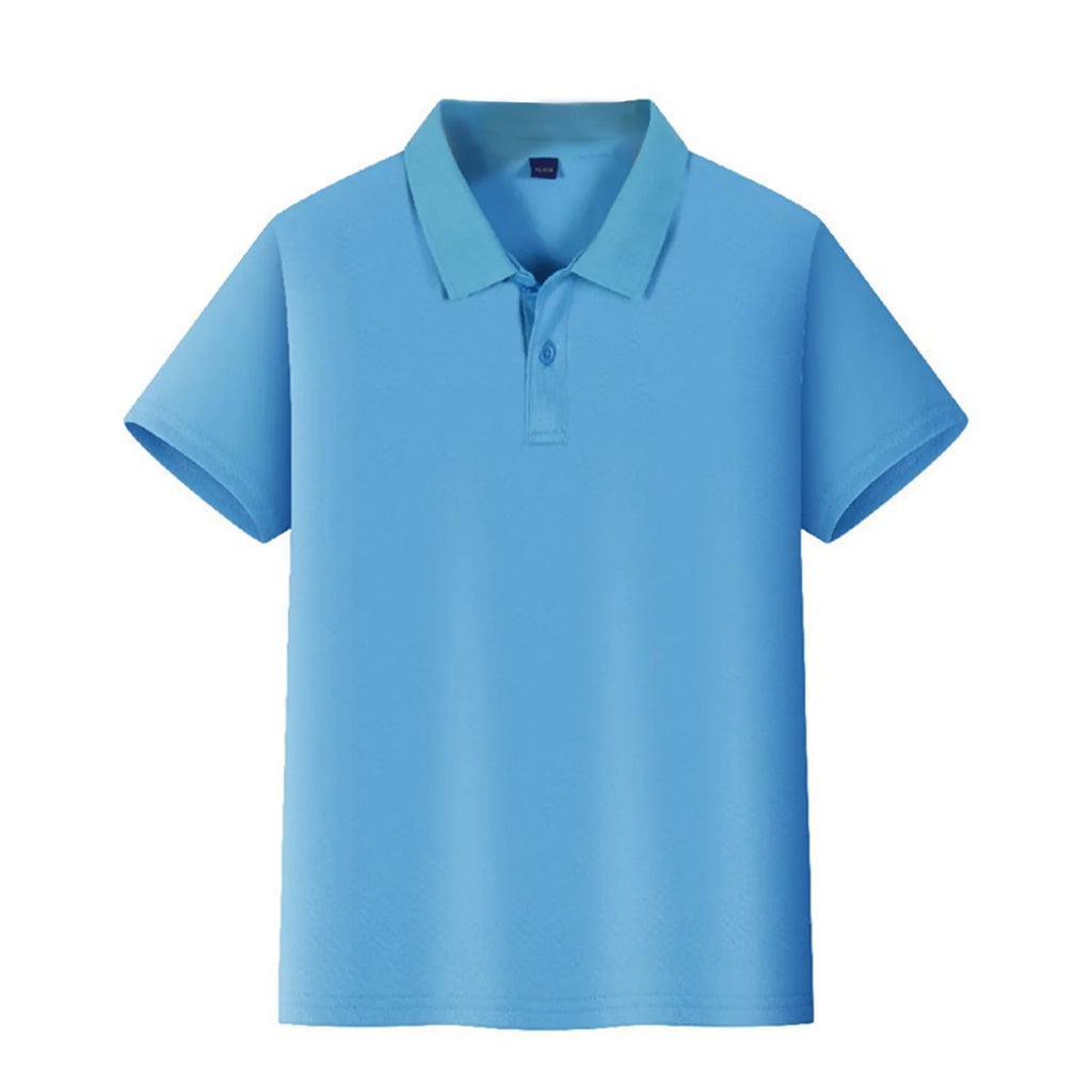 Polo Shirts Kids Basic Simple School Student Uniforms Class Uniforms Cultural Shirts Quick-Drying Turn-Down Collar for 6-11years