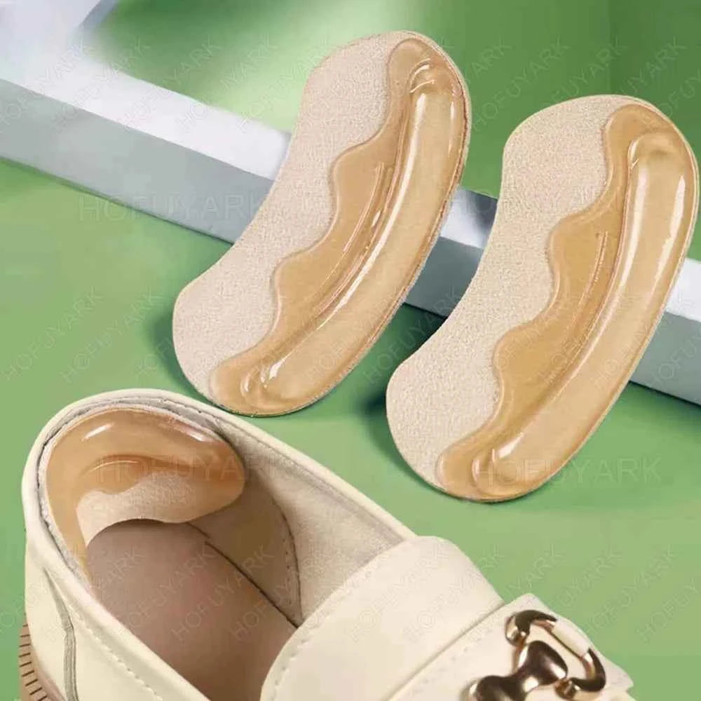 Silicone Heel Stickers for Shoes Women High Heels Protector Liner Pain Relief Gel Heel Pads for Shoes too Big Adjust Size Insert