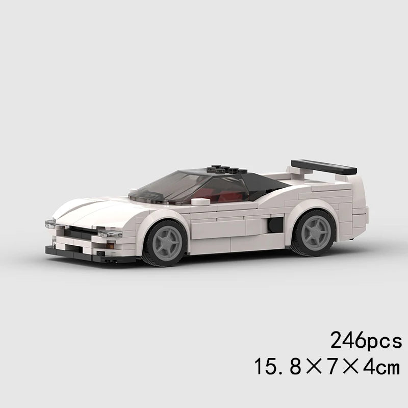 MOC Car Speed RX7 AE86 Chiron R8 Creative Racing Vehicle Model Building Block Super Race brick City Rally Sport Toy Technical