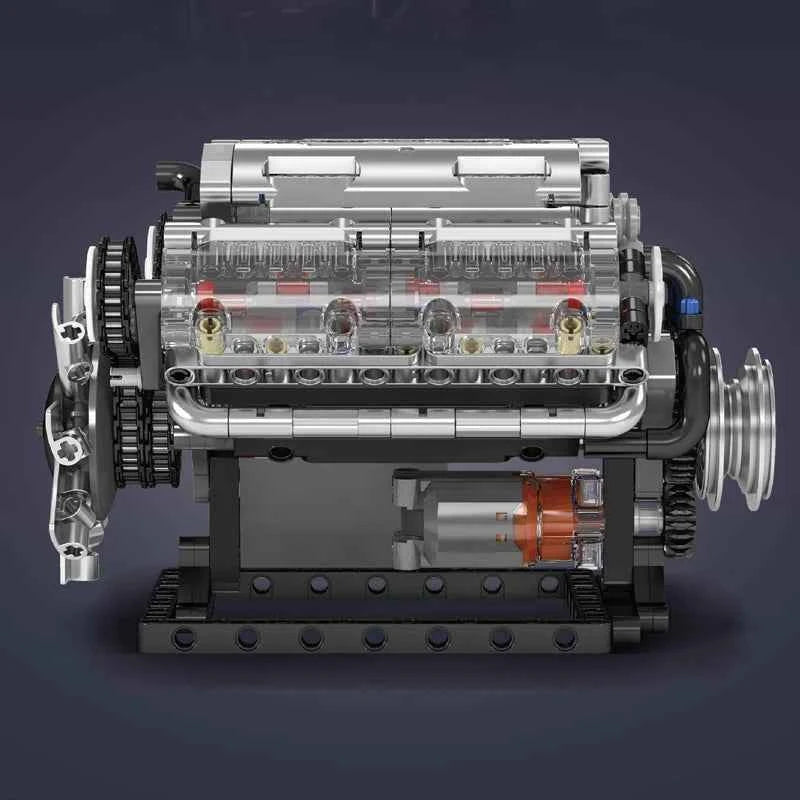 Mould King 10088 The V8 Engine Building Block Assembly Technical Car Brick Set Educational Car Engine Toys Kids Christmas Gift