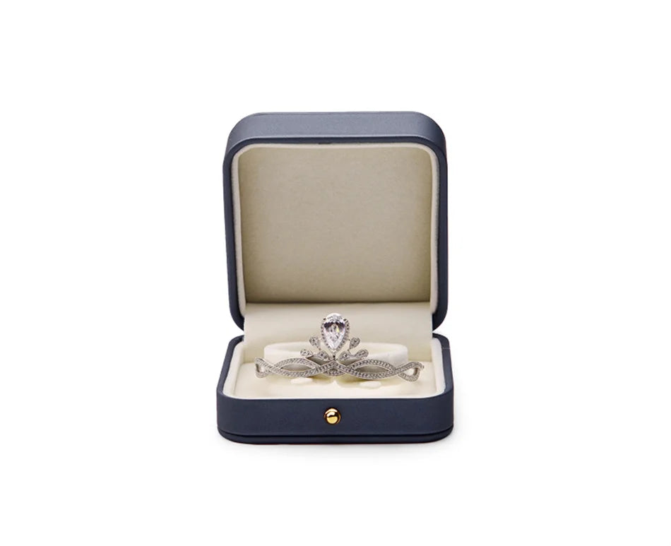 Oirlv Leather Jewelry Ring Box Jewelry Organizer Necklace Pendant Bracelet Long Chain Storage Box Packaging Gift Box for Wedding