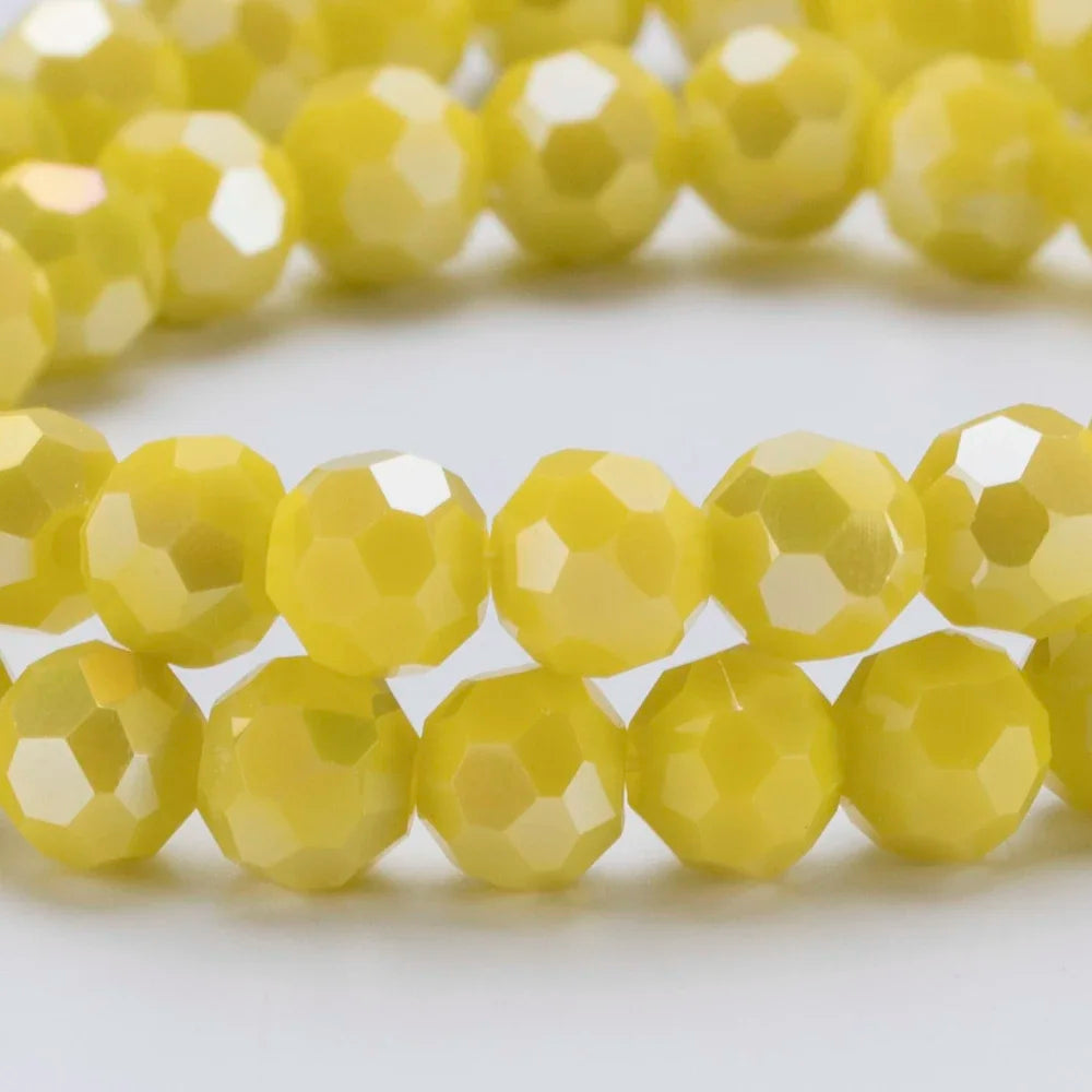 3 4 6 8mm Round Crystal Beads Faceted Colorful Glass Beads Loose Spacer Bead for Jewerly Making Needlework Bracelet Necklace DIY