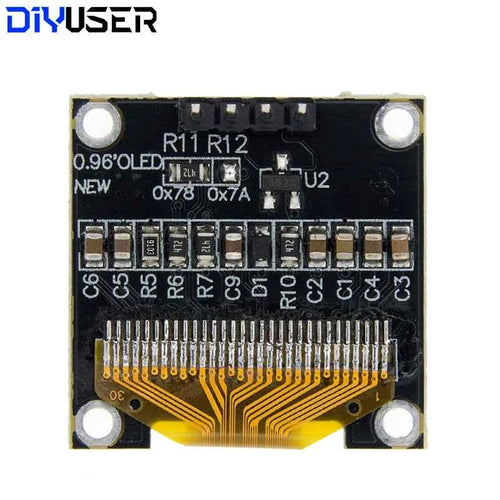 0.96 Inch OLED Display Module I2C IIC Serial White Screen 128x64 SSD1306 Driver Board Compatible with Arduino ESP32 STM32