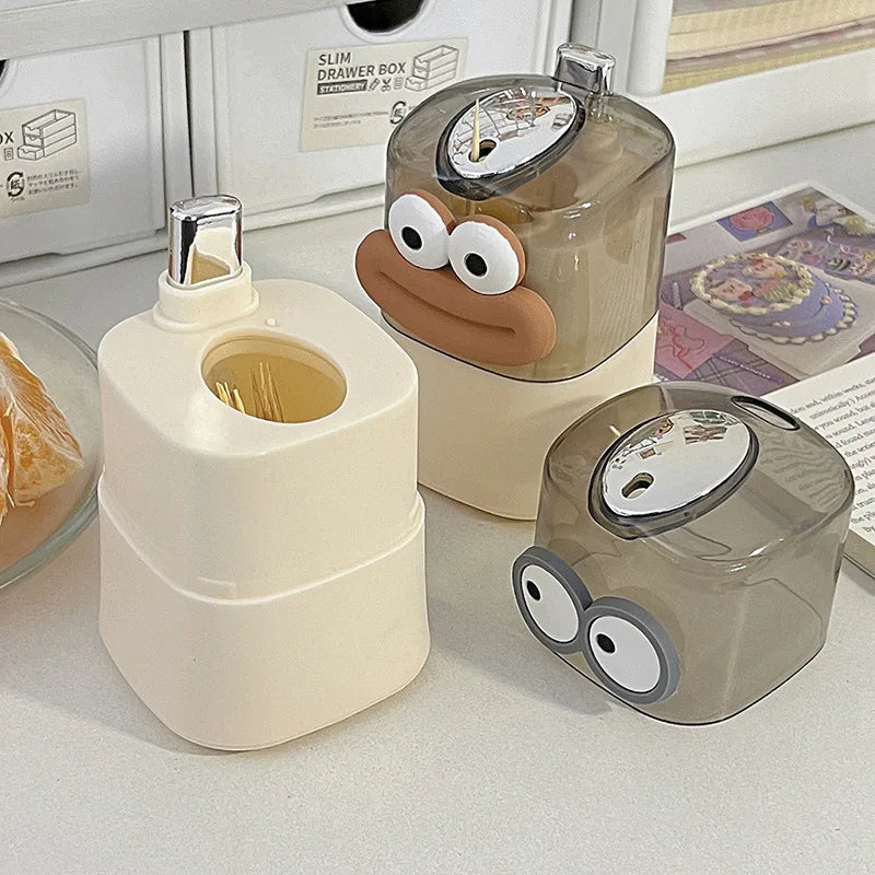 Creative Toothpick Storage Box Automatic Pop-up Toothpick Box Home Living Room Dining Room Push-type Toothpick Holder