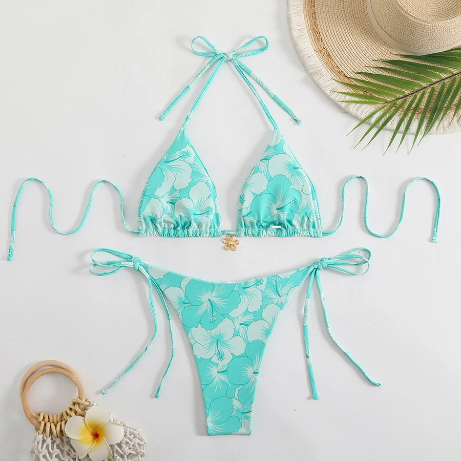 Sexy Micro Bikini Women's Swimsuit 2026 Trend Female Swimwear Two-piece Thong Bikinis Sets Beach Wear Swimming for Bathing Suit