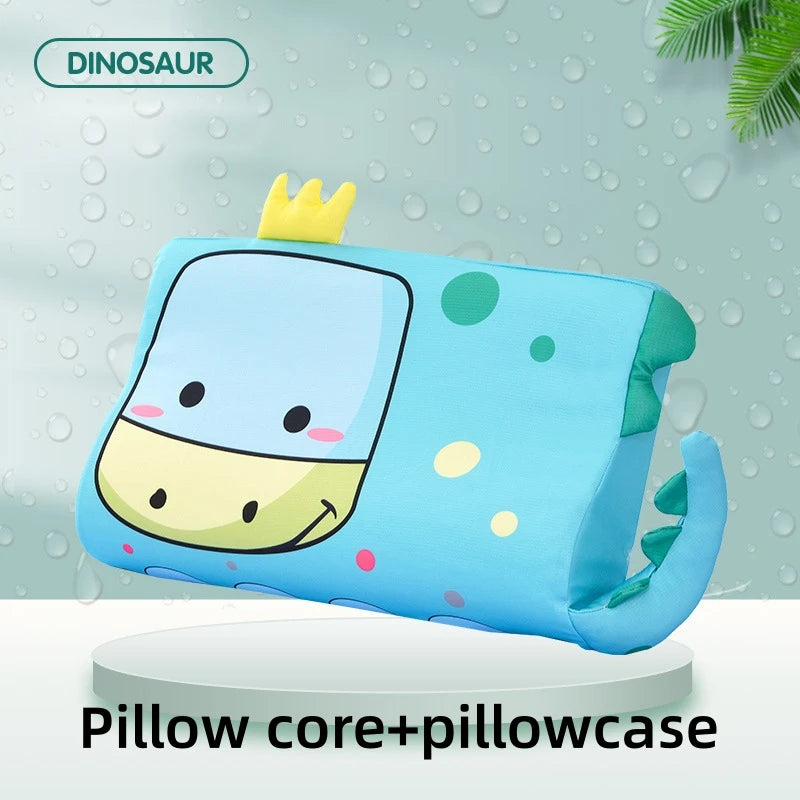 Four Seasons Baby Pillow Toddler Foam Bed Pillow Breathable Slow Rebound Baby Cartoon Neck Nursing Pillow Travel Cushion Bedding