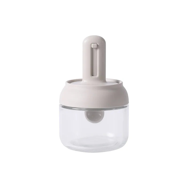 1/3 pcs Glass Seasoning Bottle With Telescopic Spoon Household Kitchen Salt Storage Box Leak Proof and Moisture-proof