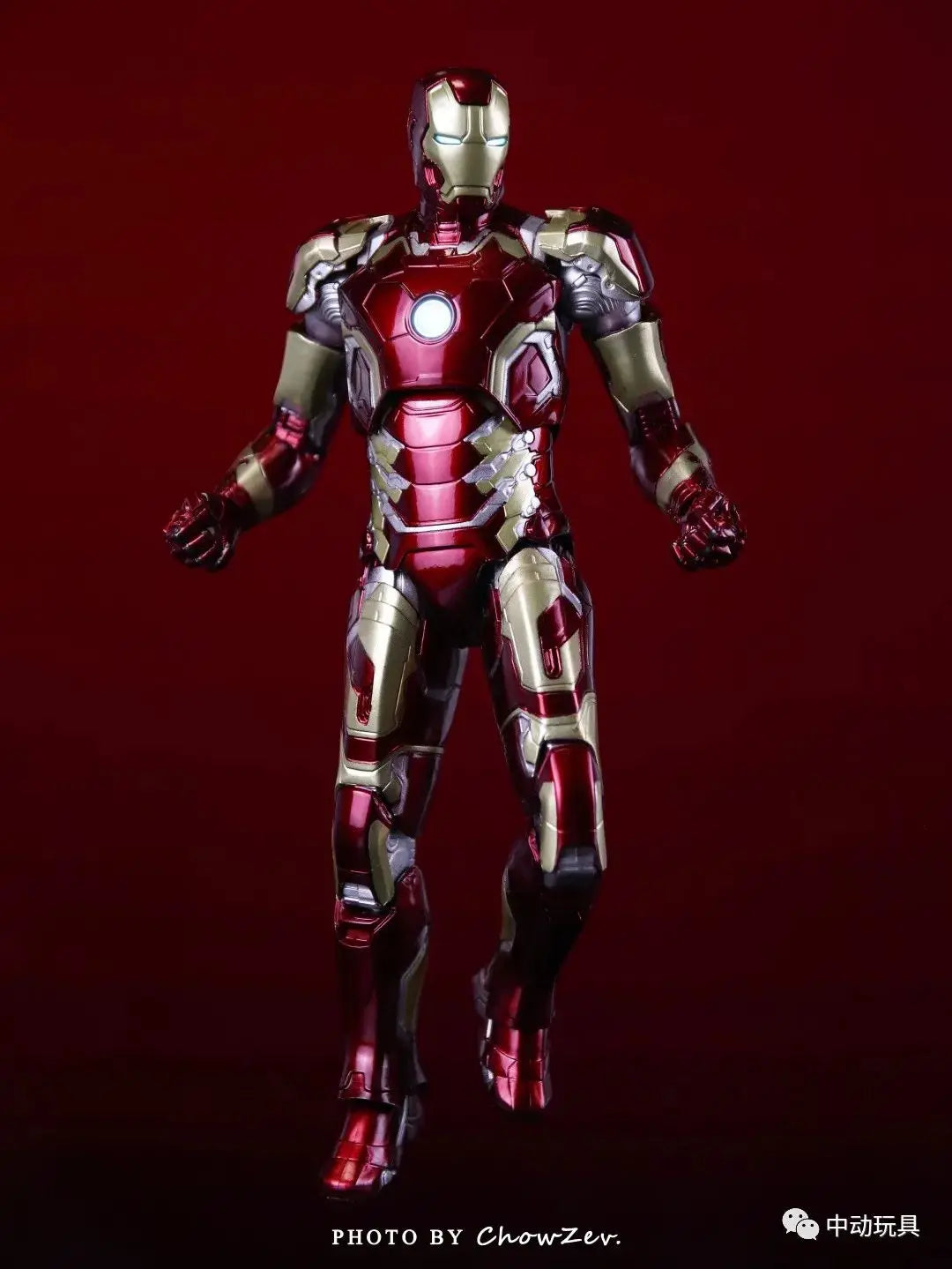 ZD Toys LED Light Iron Man MK1 MK2 MK3 MK4 MK5 MK6 MK7 MK43 MK50 7" Movie Action Figure Tony Stark Legends Toys