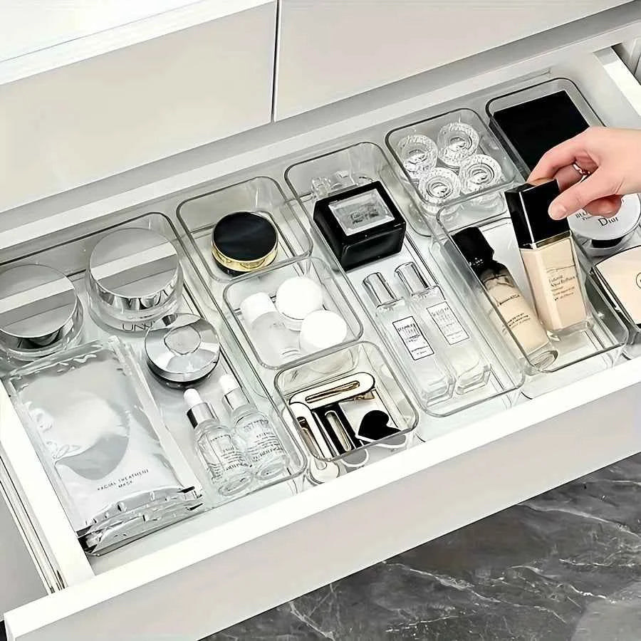 Cosmetic and Stationery Storage Box, Suitable for Makeup,Office Supplies, Home Storage, Desk & Drawer Organizer for Home Storage