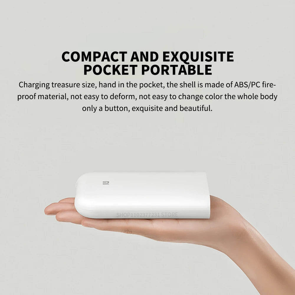 MIJIA AR Printer 300dpi Portable Photo Mini Pocket With DIY Share Picture Printer，case or Photo Paper，Work With Mihome APP