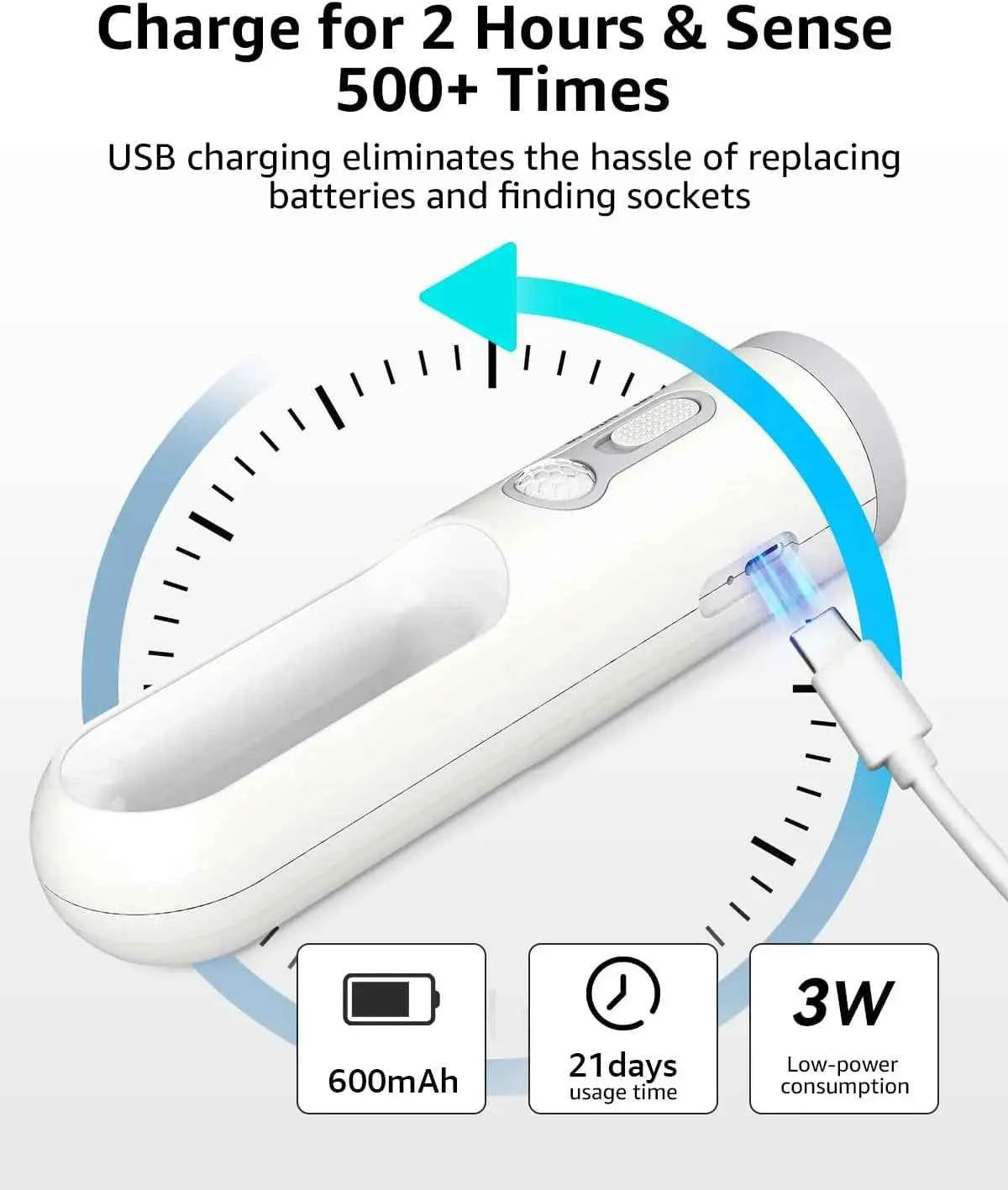Motion Sensor Night Light Bedroom Bathroom Portable 2 in 1 Flashlight Reading Camping Lighting Baby Feeding Eye Care Bedside Lam