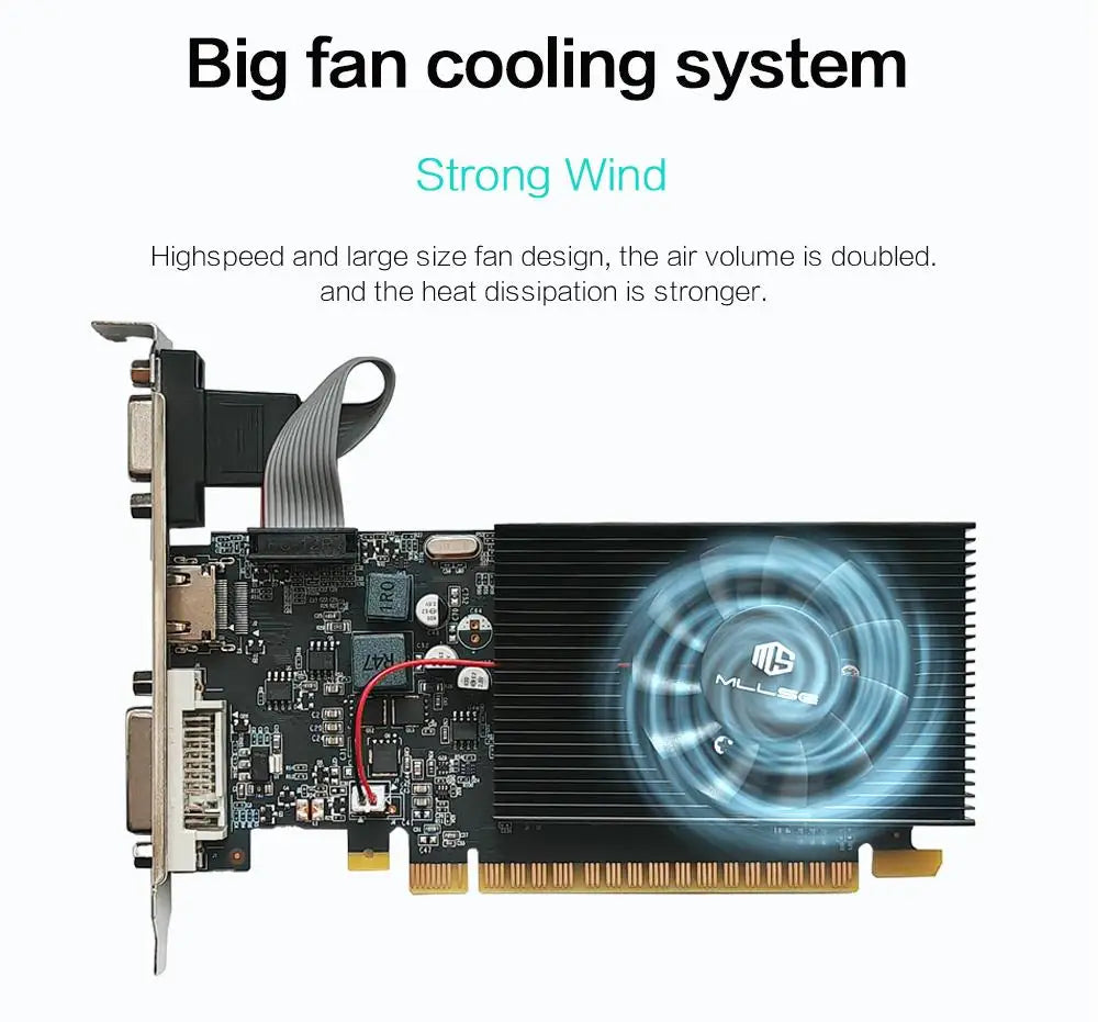 MLLSE GT730 4GB GT740 4GB Graphics Card GDDR3 128Bit DVI VGA PCI-E 3.0 Geforce GPU Gt 730 Gaming Video Card Placa De Video