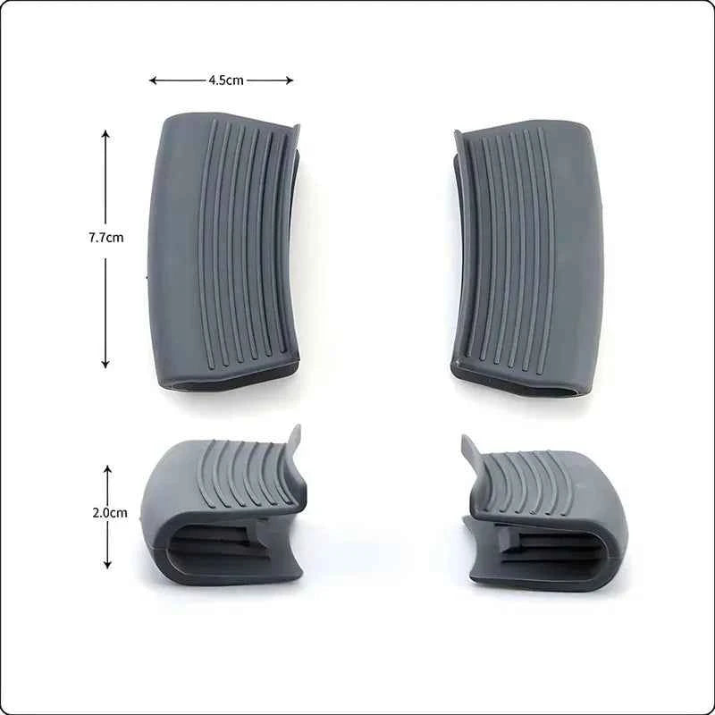 Non-Slip Pot Handle Silicone Grip PadSilicone Grey and Off-White Environmentally Friendly MaterialHeat Insulation