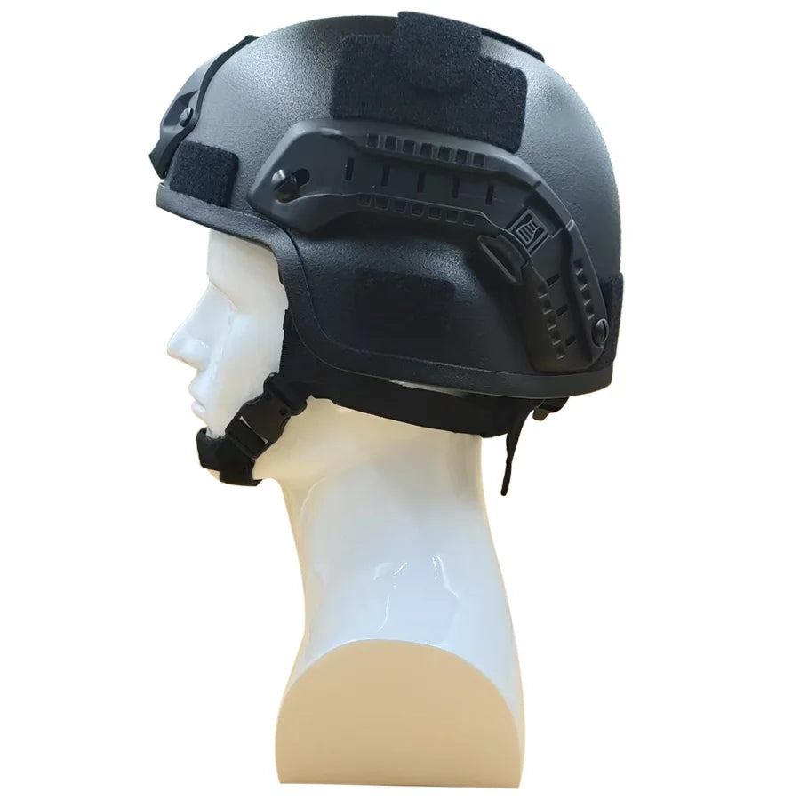 MICH Tactical Helmet with riot and impact protection. Built for field combat and military training.