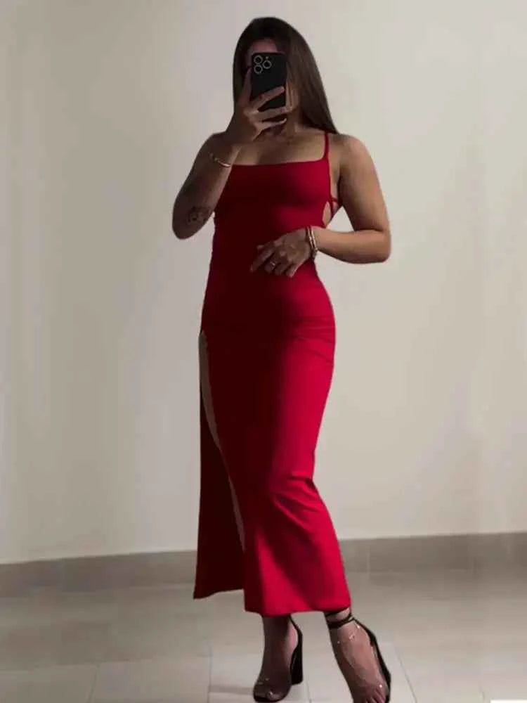 2025 explosive new dress summer high sensibility halter strap Spice Girl bag hip dress
