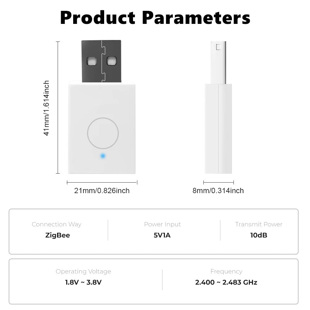 Mini ZigBee 3.0 Signal Repeater USB Signal Amplifier Extender for Tuya Smart Life Gateway Smart Home Devices Automation