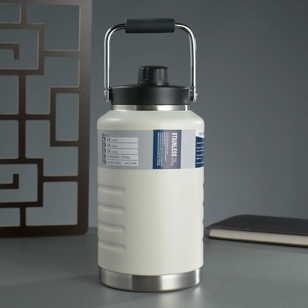 1.5L Large Capacity Vacuum Flask, 304 Stainless Steel Vacuum Bottle, Outdoor Portable Water Bucket, Handheld Sports Water Bottle