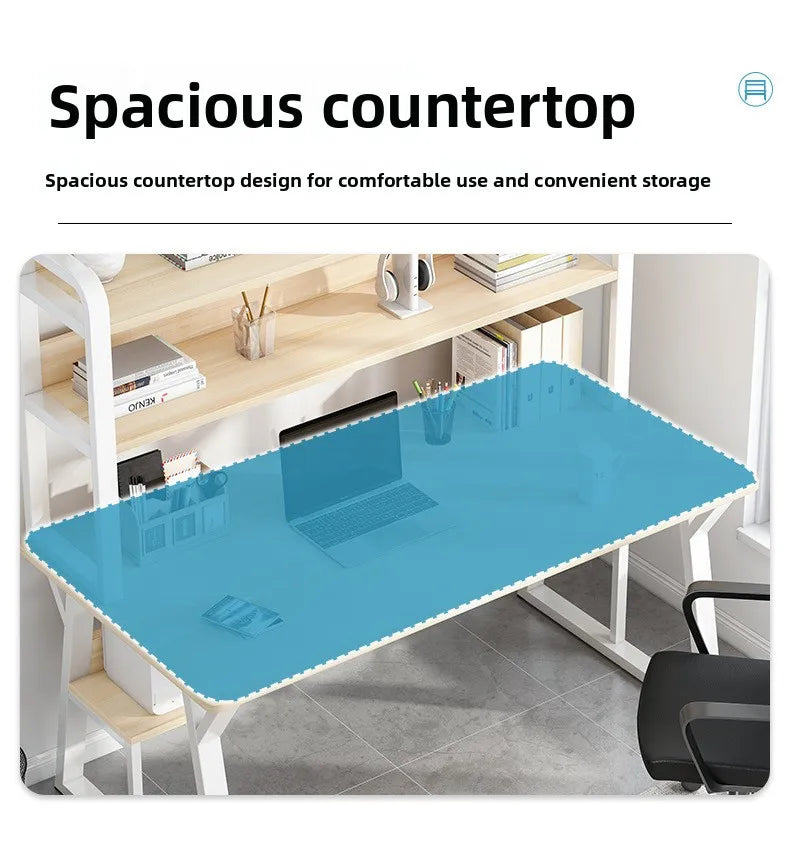 Stable Computer desk desktop desk bookshelf integrated writing desk household small apartment simple hole board desk