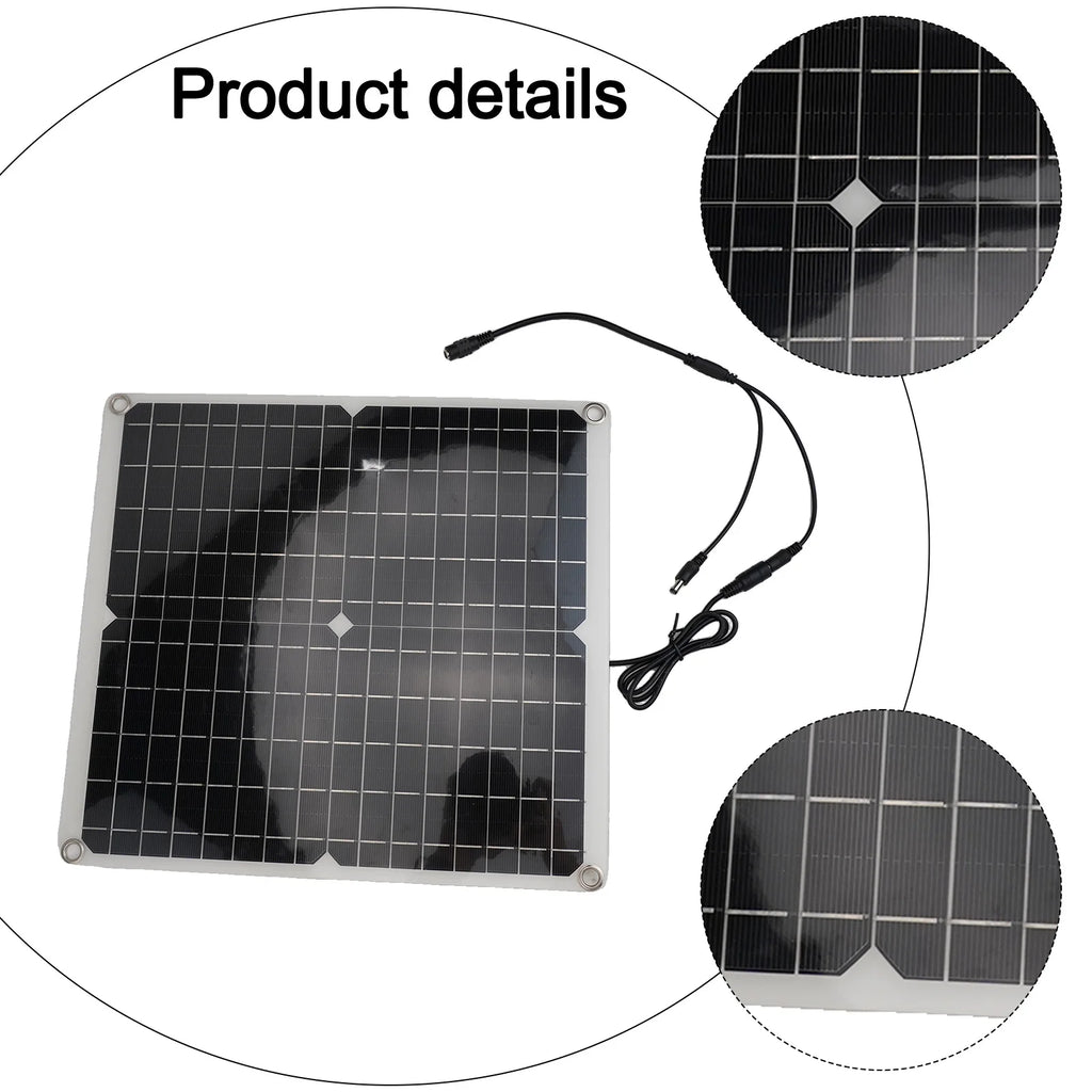Cooling W Solar Panel Fan Outdoor Solar Exhaust Fan RV W Solar Panel Durability Greenhouses Exterior Laminated Chicken Coops