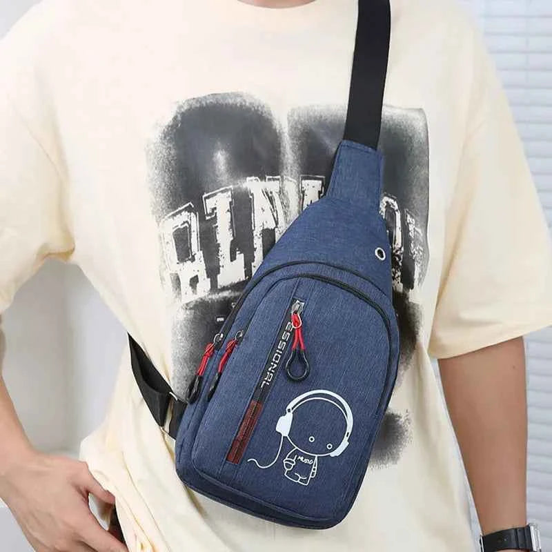 In Stock Men's Chest Bag 2024 New Casual Fashion Shoulder Bag Male Hand Crossbody Korean Cycling Backpack Fast Delivery