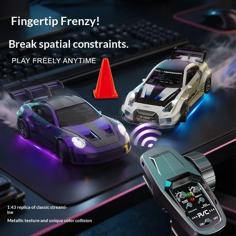 Mini Alloy RC Car 1:43 High-Speed Drifting Sports Car Boys Toy Four-Wheel Drive Simulation Race Car Remote Control Vehicle