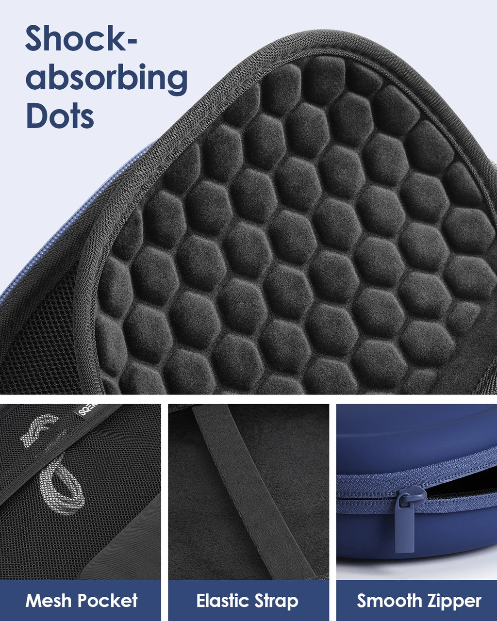 Headphone Case for Bose Quietcomfort/JBL Tune 720BT/520BT/510BT/Live 770NC/460NC, Upgrade PU Universal Travel Organizer Bag