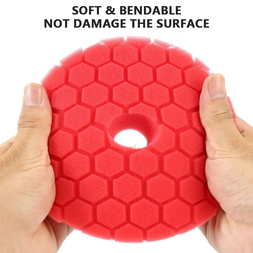 Buffing Polishing Pads 5 Pcs 6 Inch Large Size Sponge Polishing Pads Car Foam Buffing Sponge Pads Kit for Car Buffer Polisher