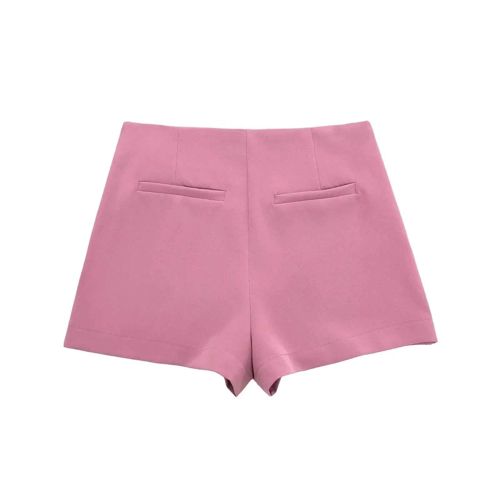 HXAO Women's Skort High Waist Brown Skirt Pants Stylish Summer Pink Black Mini Skirt Shorts Asymmetric Casual Off White Skort