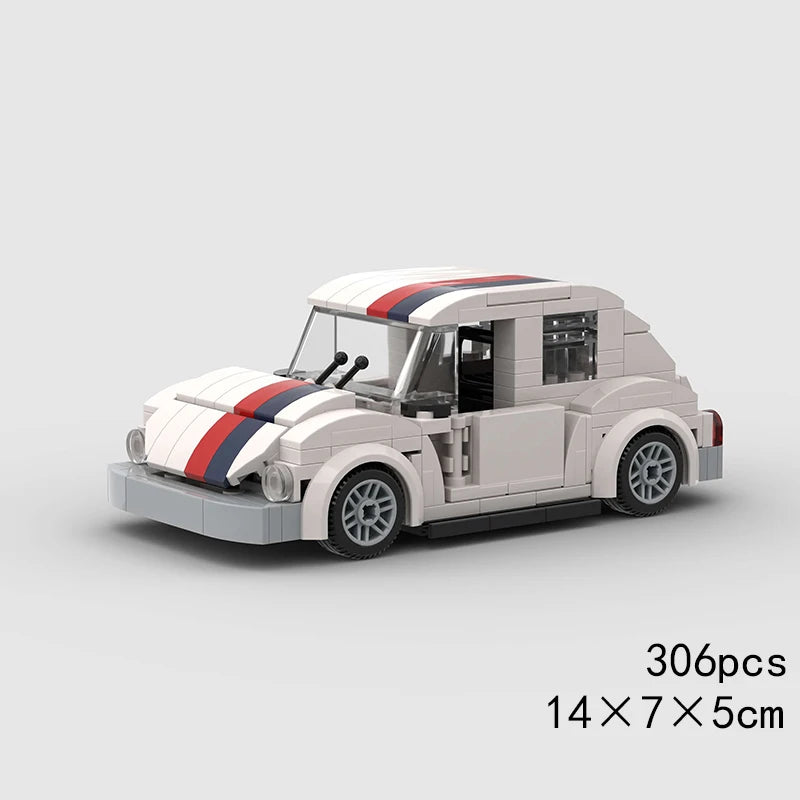 MOC Car Speed RX7 AE86 Chiron R8 Creative Racing Vehicle Model Building Block Super Race brick City Rally Sport Toy Technical