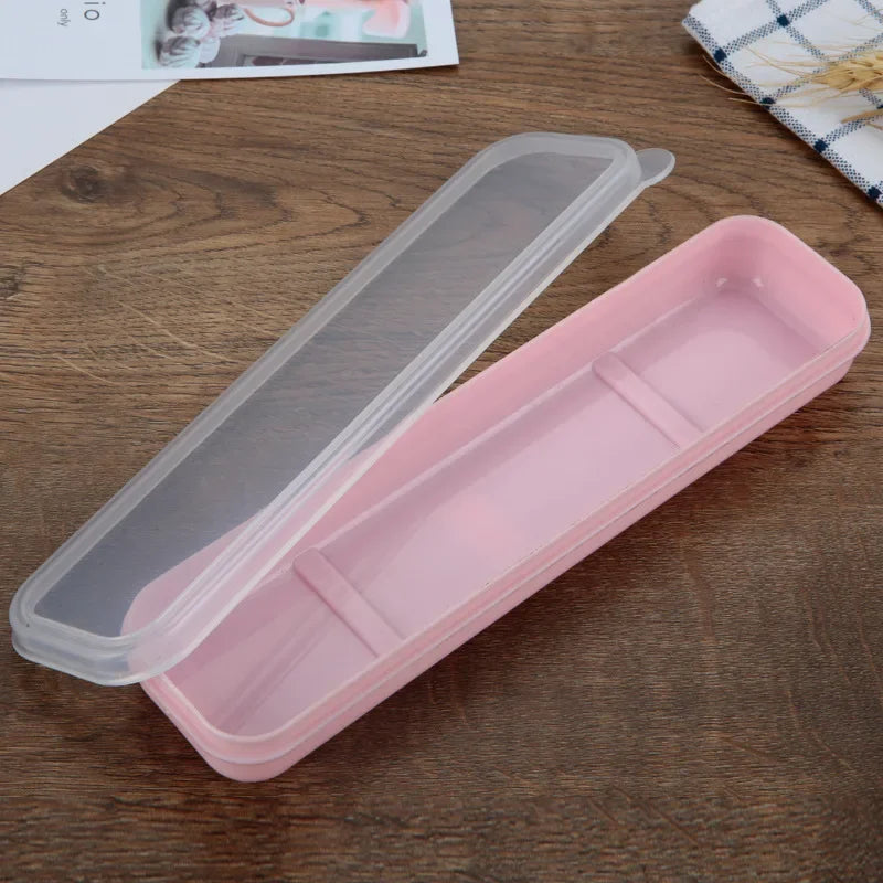Tableware Box Portable Tableware Box Spoon Fork Storage Box Spoon, Fork, Chopsticks, Straw, Makeup Brush Storage Box