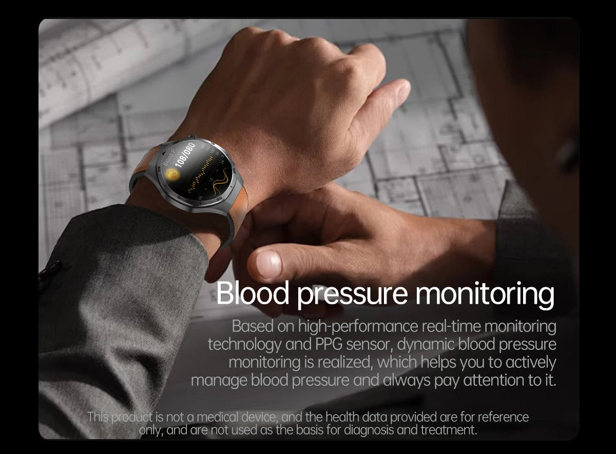 2025 New ECG+PPG Three High treatment Smart Watch Lipids Uric acid Blood pressure Smartwatch Men NFC Sport HD Call Health Clock