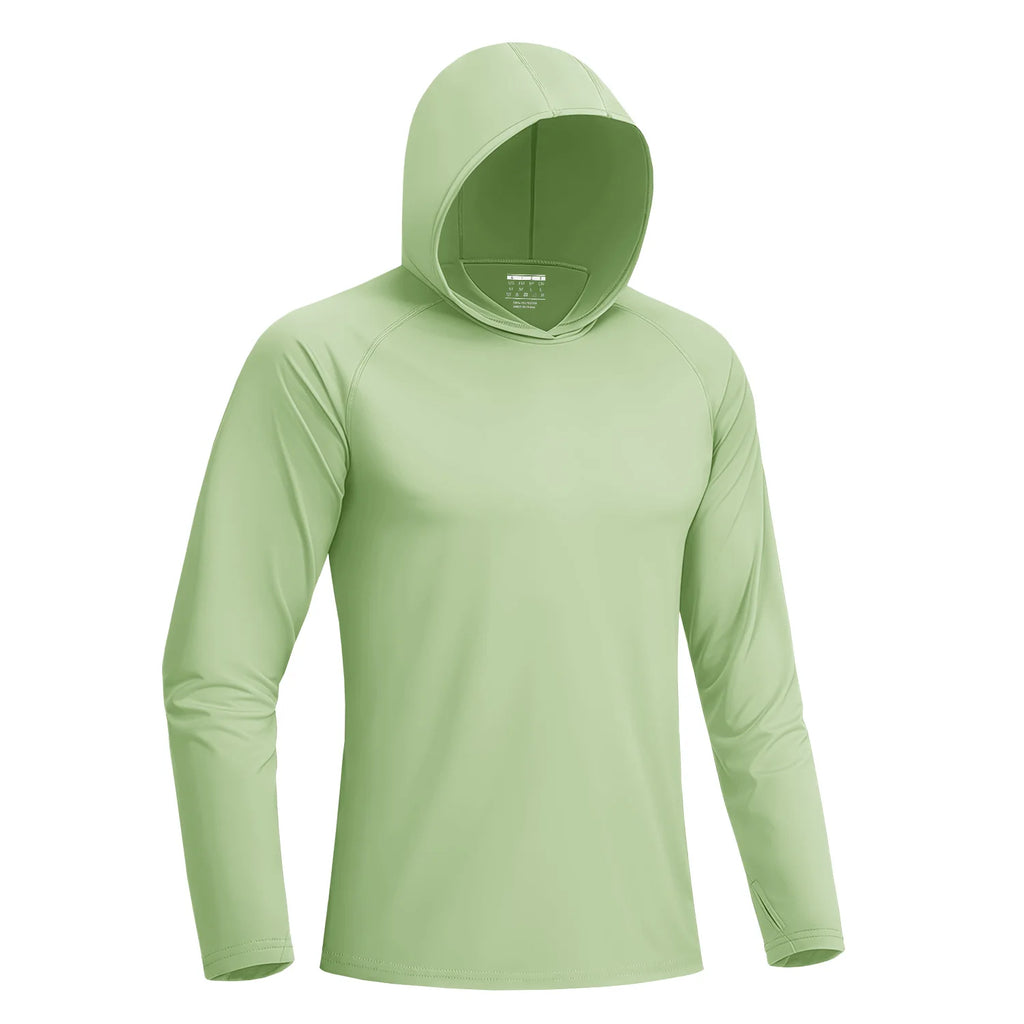 TACVASEN Sun Protection Shirts Mens Long Sleeve Hoodie Casual UV-Proof T-Shirts Breathable Lightweight Quick Dry T shirts Swim