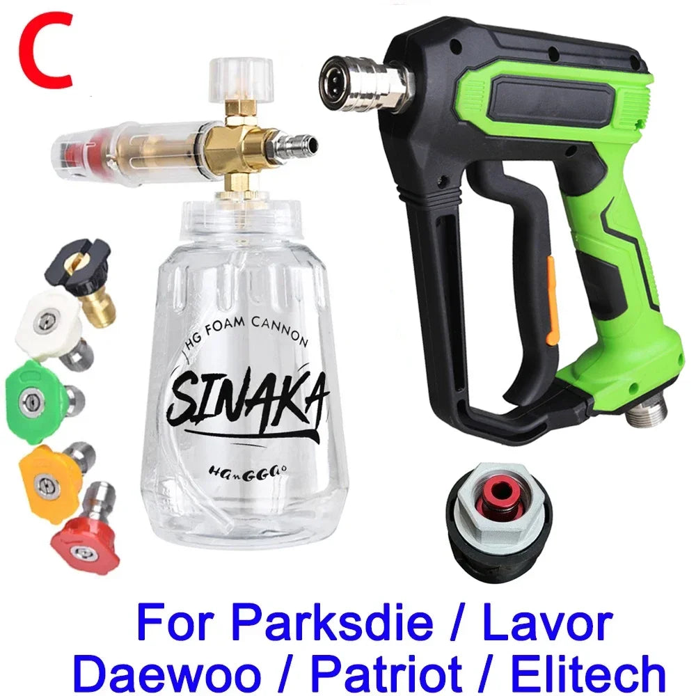 1L Car Washer Water Gun Cleaning Foam Generator Snow Foam Lance 1/4" Quick Release Nozzles for Parkside Karcher Daewoo Lavor