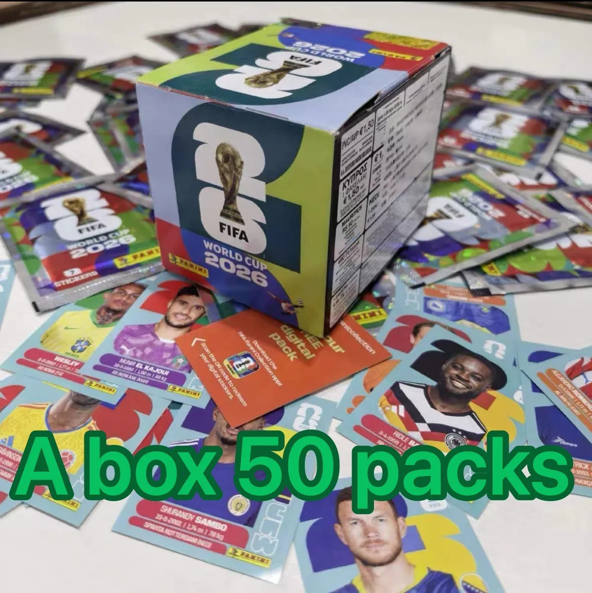 Genuine Panini FIFA 2026 Official Licensed Sticker Collection Full Box with Packs for Soccer Fans Album Stickers Collectors