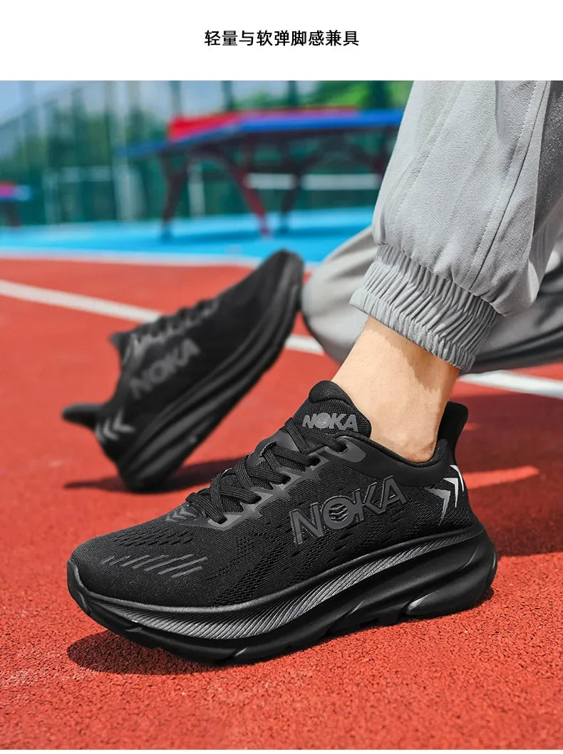 Men's Running Shoes Jogging Breathable Mesh Cushioning Non-Slip Outdoor Luxury shoes Couple Trainer Race Sneakers Off-road Shoes