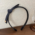 Elegant Denim Blue Bow Hairband with Tooth Retro Headband for Women Girls Hair Bands Hair Accessories