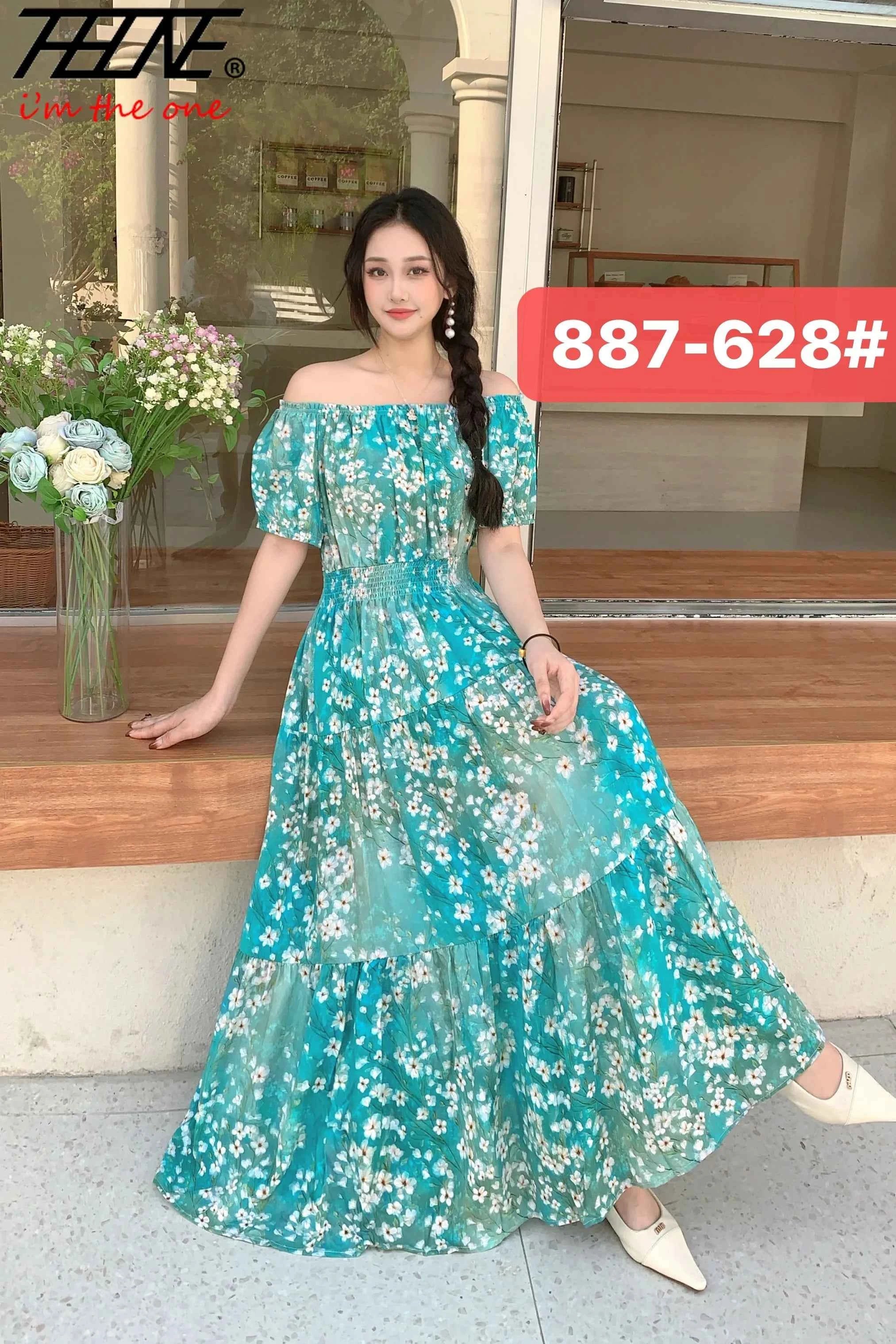 Long Maxi Dress Women Clothing Spring Summer Bohemian Holiday Beach Korean Style Floral Vintage Slim Vestidos Robe Dresses Boho
