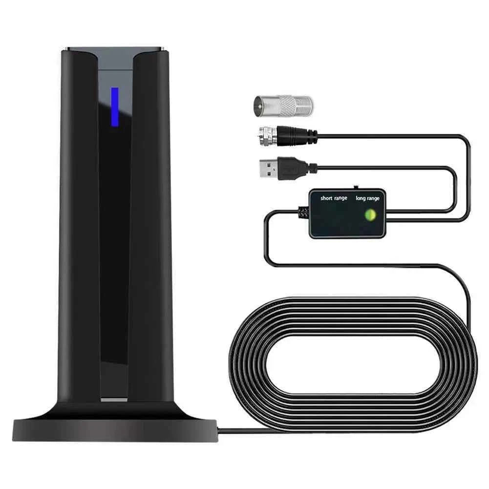 Digital TV Antenna For Smart TV Indoor TV Antenna Long Range Reception HDTV Antenna Supports 4K 1080p With Stick Base