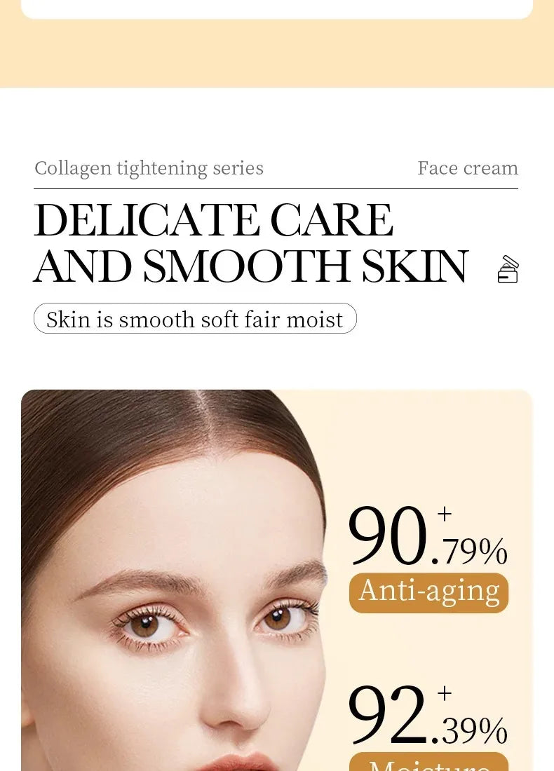 SADOER Collagen Firming Face Cream Skincare Moisturizing Hydrating Beauty Face Creams Faical Cream Beauty Face Skin Care Product