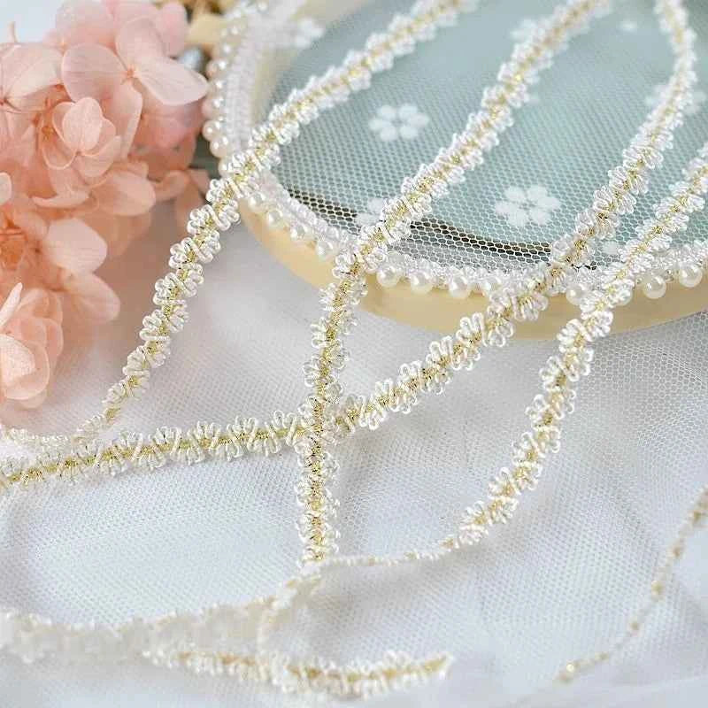 HOT Spandex Gold Elastic Lace Ribbon DIY Trendy Hat Headdress Bracelet Anklet Necklace Making Decoration Swimsuit Bra Sexy Trim