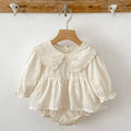Autumn Baby Bodysuit Sisters Dress Flower Embroidery Dress Infant Girls Toddler Outfit  Baby Girls Rompers Family Sister Dress