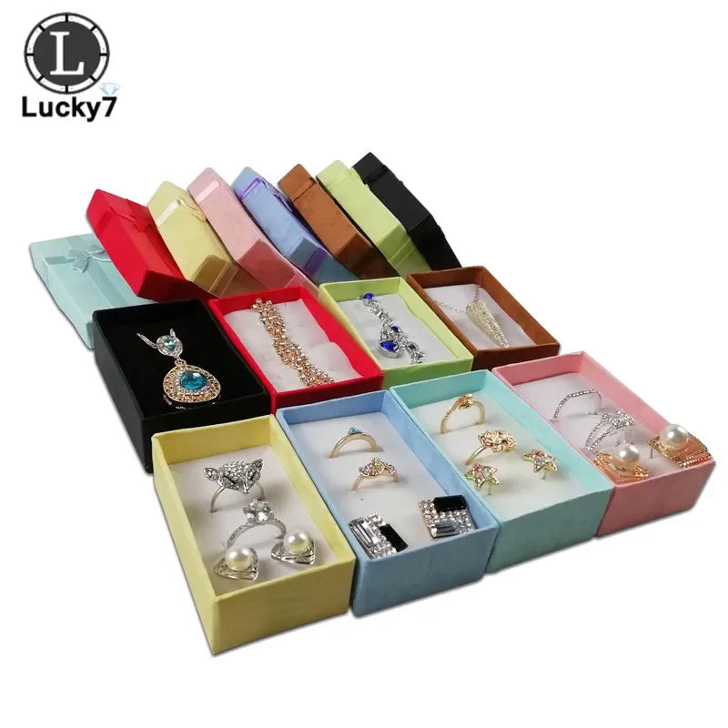 24pcs/Lot Jewelry Sets Display Box For Necklace Earrings Ring 5*8*2.5cm Packaging Shadow Box Jewelry Organizer