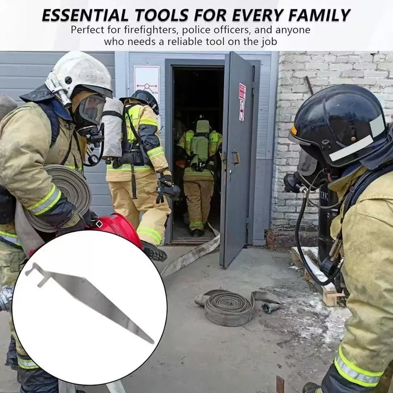 Lock Picking Fire Tool Firefighter Multitool Firefighter Tools Spring Steel Multitools Multipurpose Leverage Tool Pry Bar Tools